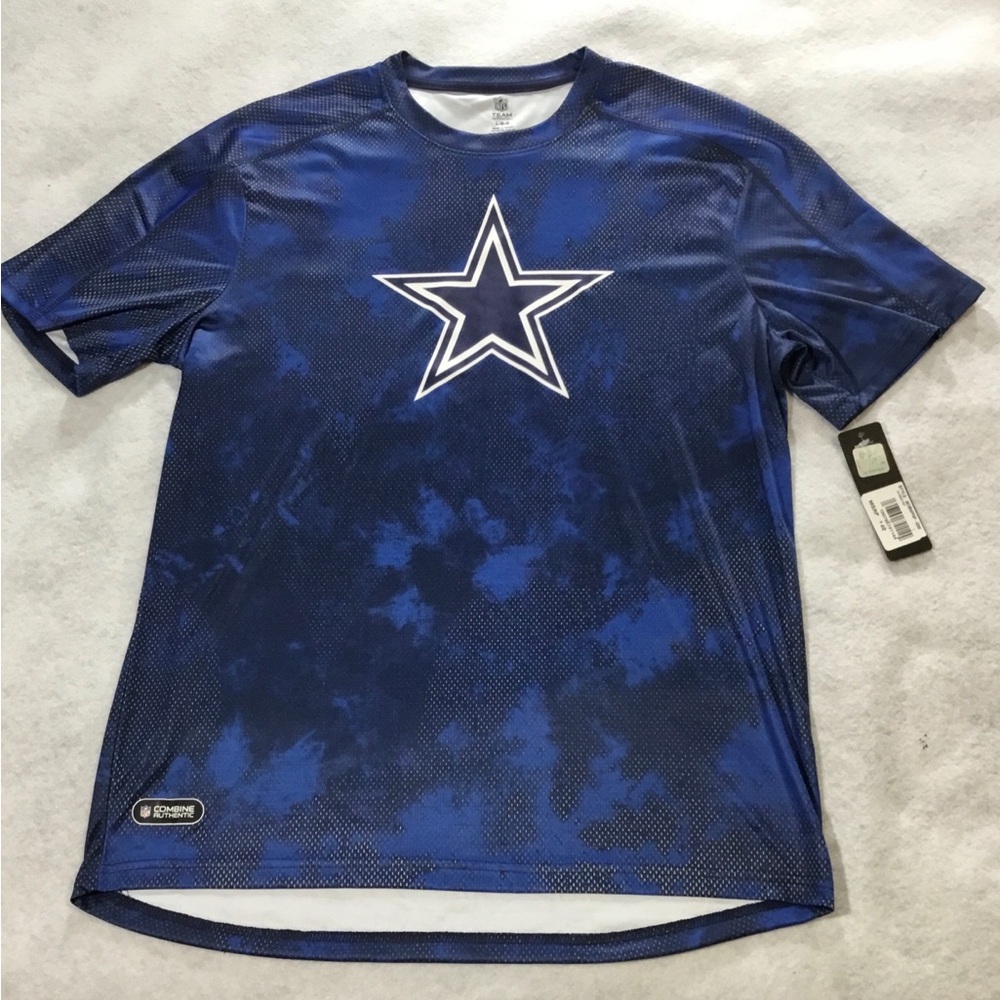 NFL Cowboys Men’s Blue Star Logo Jersey sz L #369